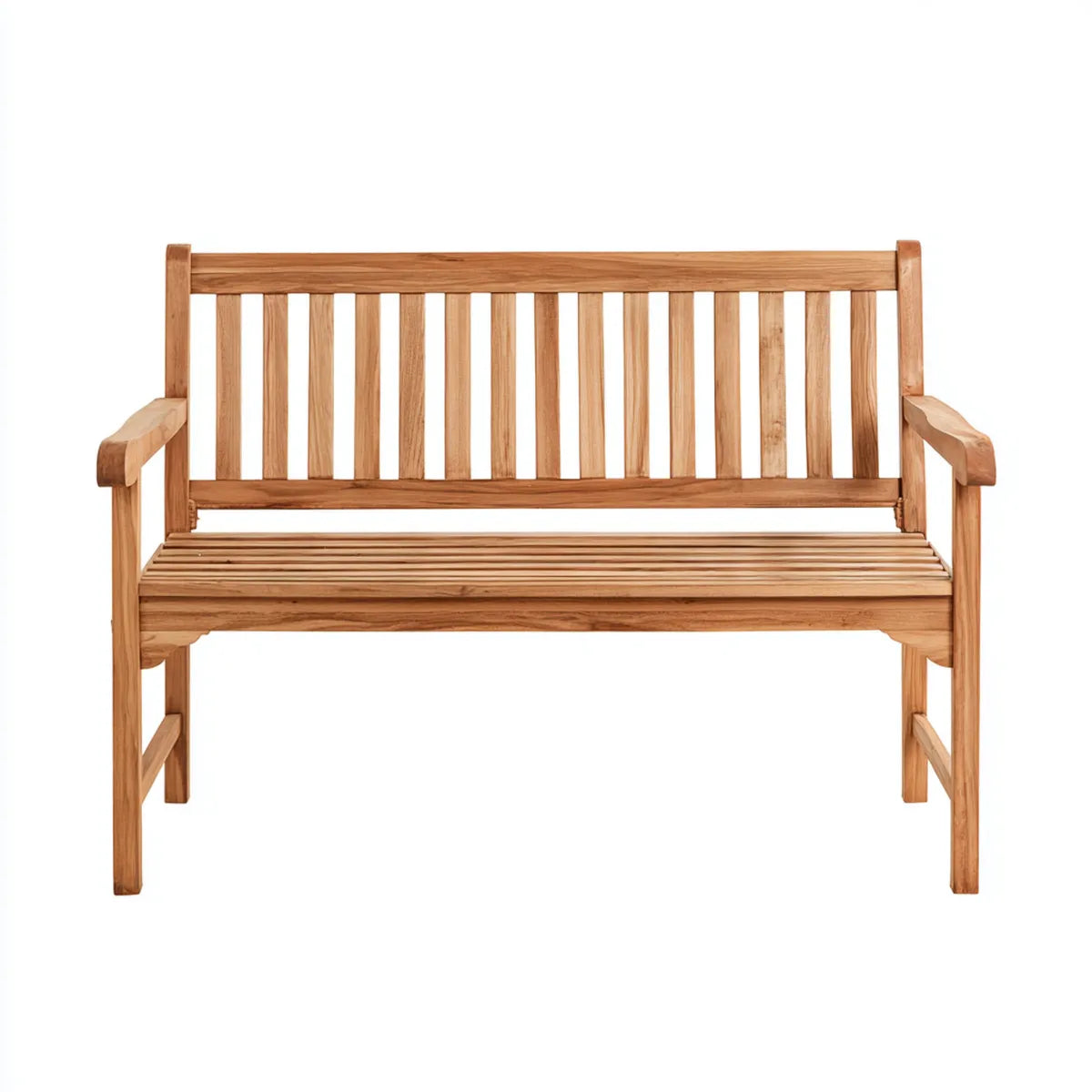 Ławka ogrodowa 2-osobowa Przyroda 120 x 62 x 90 cm z litego teku prostokątnego
