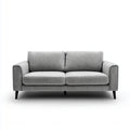Sofa, 2-fotela szara 160 x 85 x 86 cm z tapicerką z poliestru