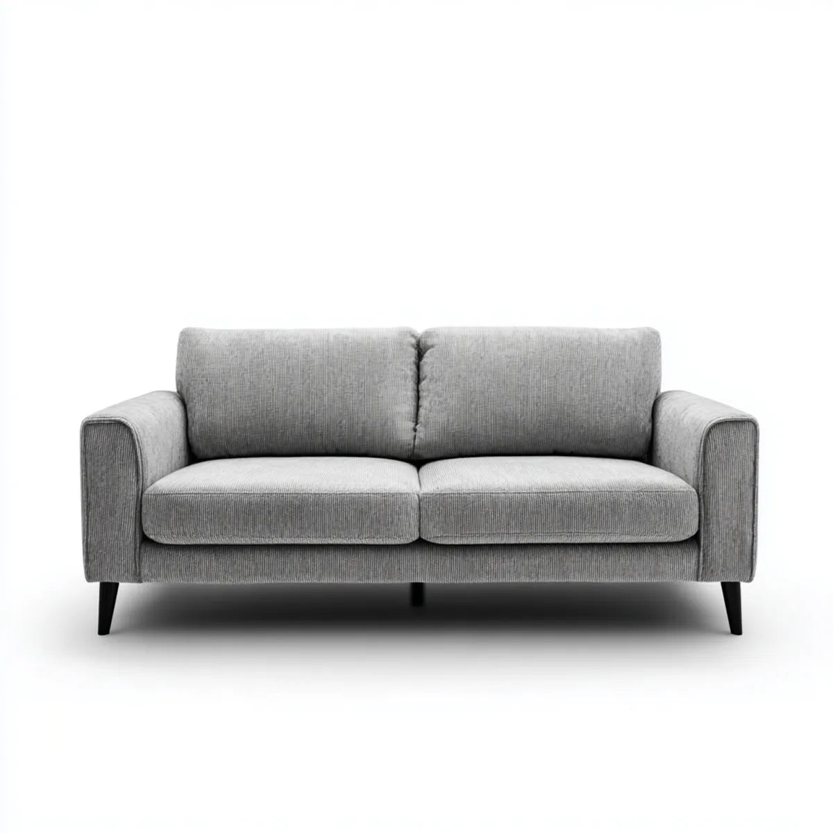 Sofa, 2-fotela szara 160 x 85 x 86 cm z tapicerką z poliestru