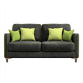 Sofa, 2-fotela Czarna zielony 170 x 85 x 88 cm poliester Prosty kształt