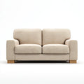 Sofa, 2-osobowa kanapa beżowa 160 x 90 x 82 cm poliester prostokątna