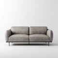 sofa 2-osobowa szara 180 x 90 x 82 cm poliestrowy mikrofiber prostokątna