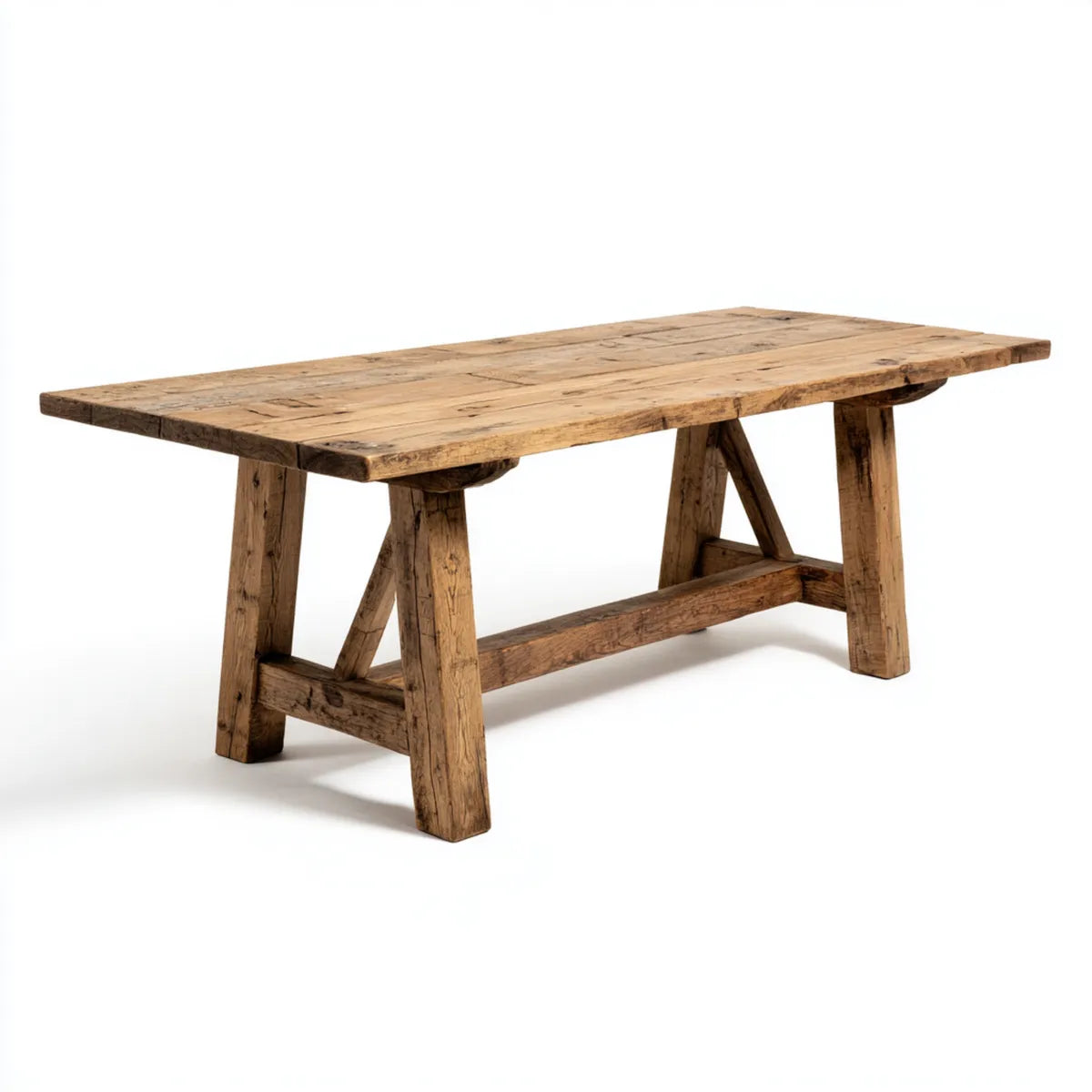 Stół jadalny z drewna sosnowego z recyklingu prostokątny 180 x 90 x 76 cm