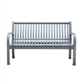Ławka ogrodowa 2-osobowa szary z aluminium prostokątna 126 x 60 x 86 cm