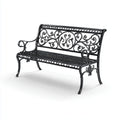 Ławka ogrodowa 2-fotelik czarny 127 x 61 x 85 cm Żeliwo prostokątne