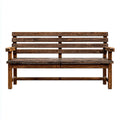 Ławka ogrodowa 3-osobowy Brązowy 150 x 65 x 90 cm z litego drewna sosnowego proste
